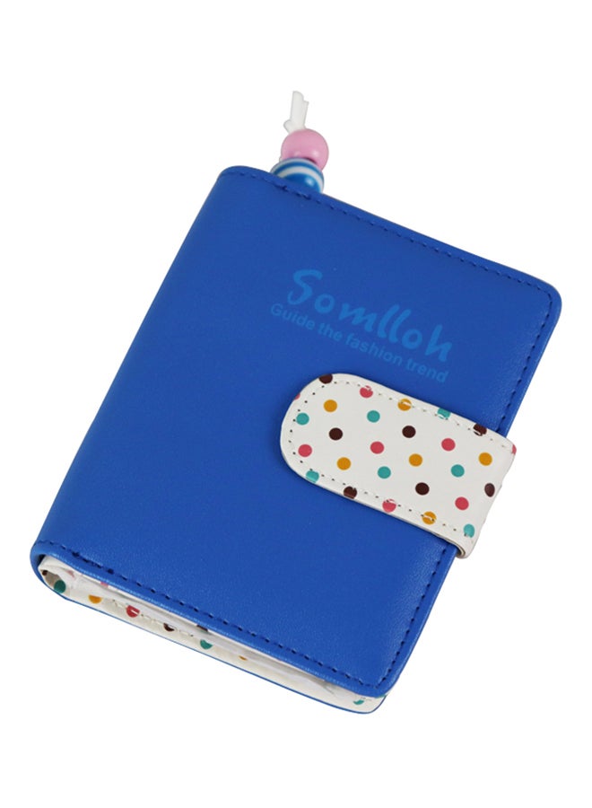 Somlloh PU Leather Zip Closure Wallet Blue - Image 1